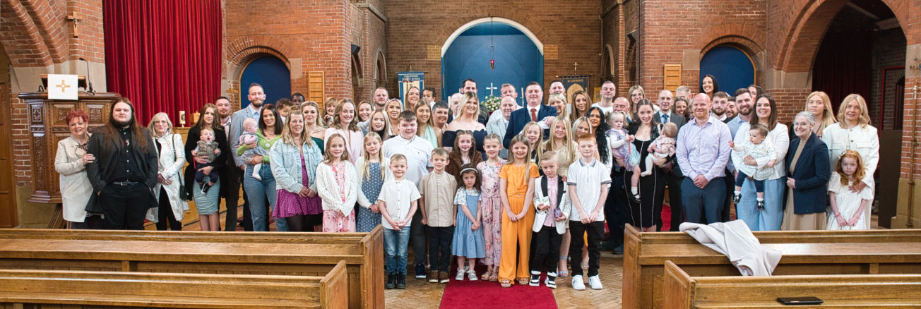 Family at christening